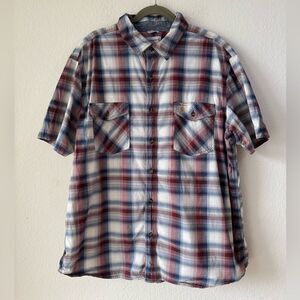 Carhartt Men’s Short Sleeve Plaid Button Up Shirt 2XL Relaxed‎ Fit Workwear Logo